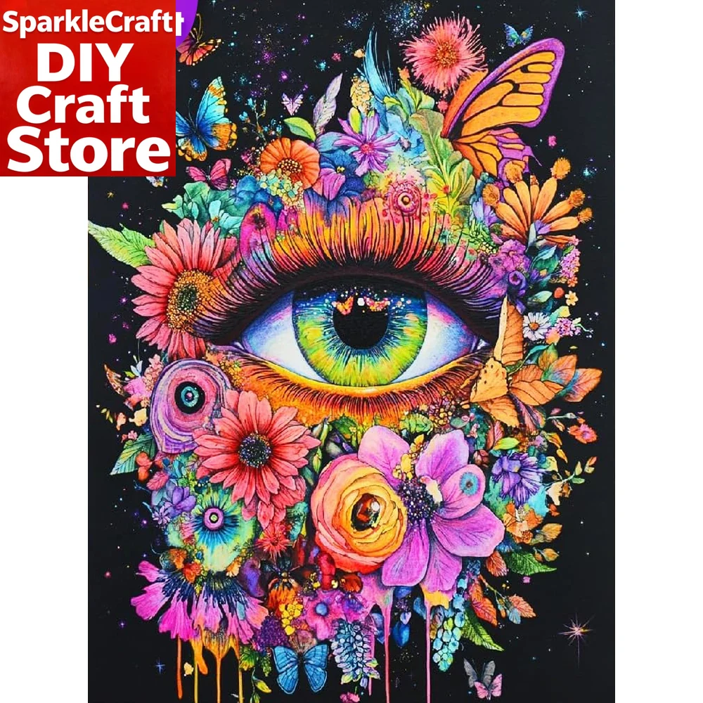 Resin Craft Supplies - 1PC frameless Diamond Painting Eye Portrait