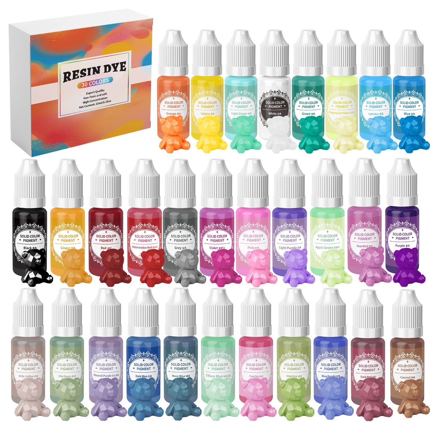 Resin Pigment Set - Epoxy Resin Pigment Set Liquid Colorant