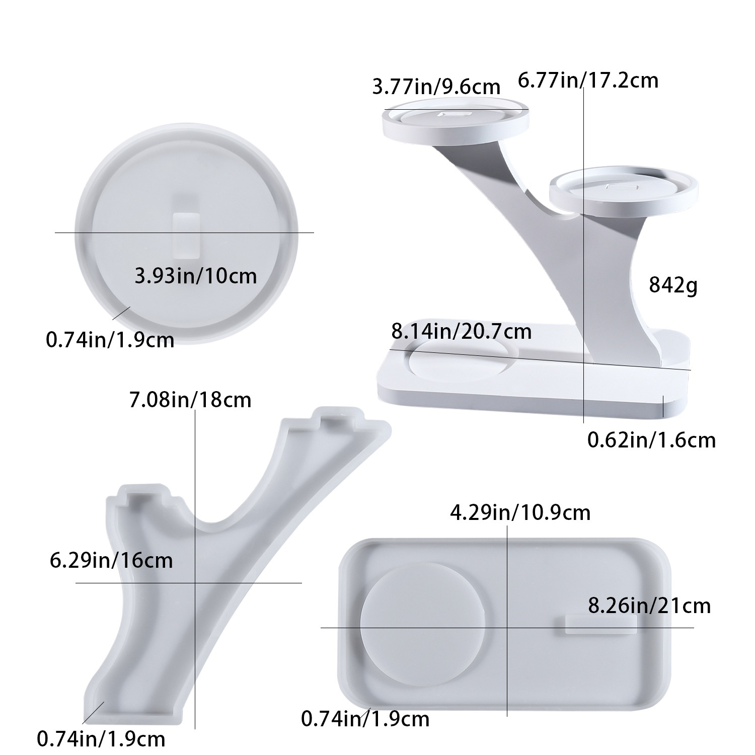 Resin Craft Supplies - DIY epoxy resin mold candlestick holder