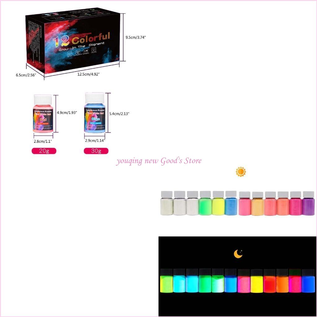 Resin Pigment Set - 57QA 12 Colors Luminous Powder Glow