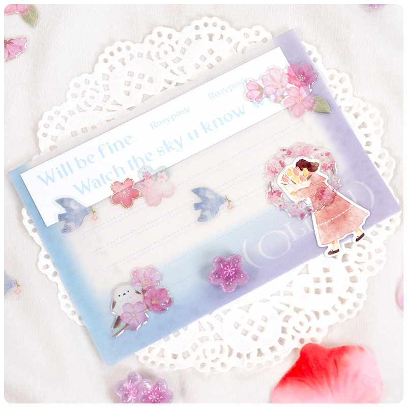 Resin Crafts - Japanese Style Sakura Crystal 3D Stickers