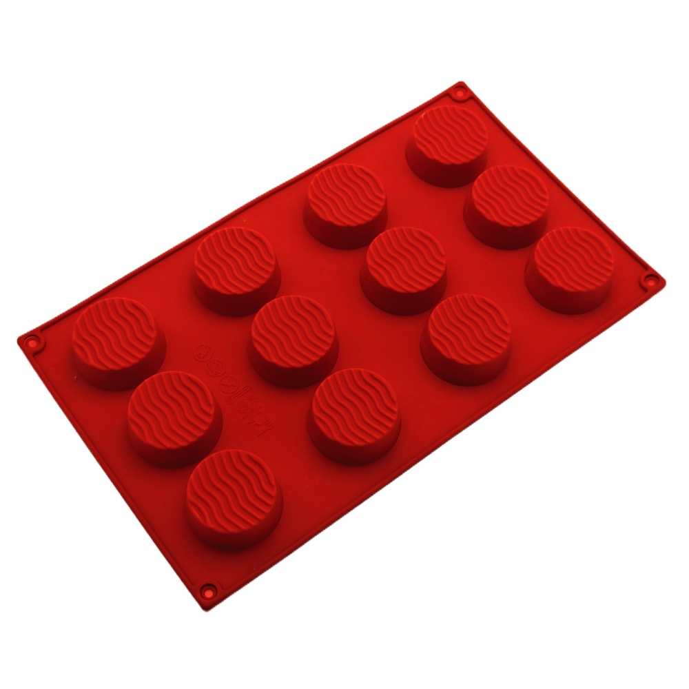 Coaster Mold Round - New Arrival 12 Hole Round Wavy