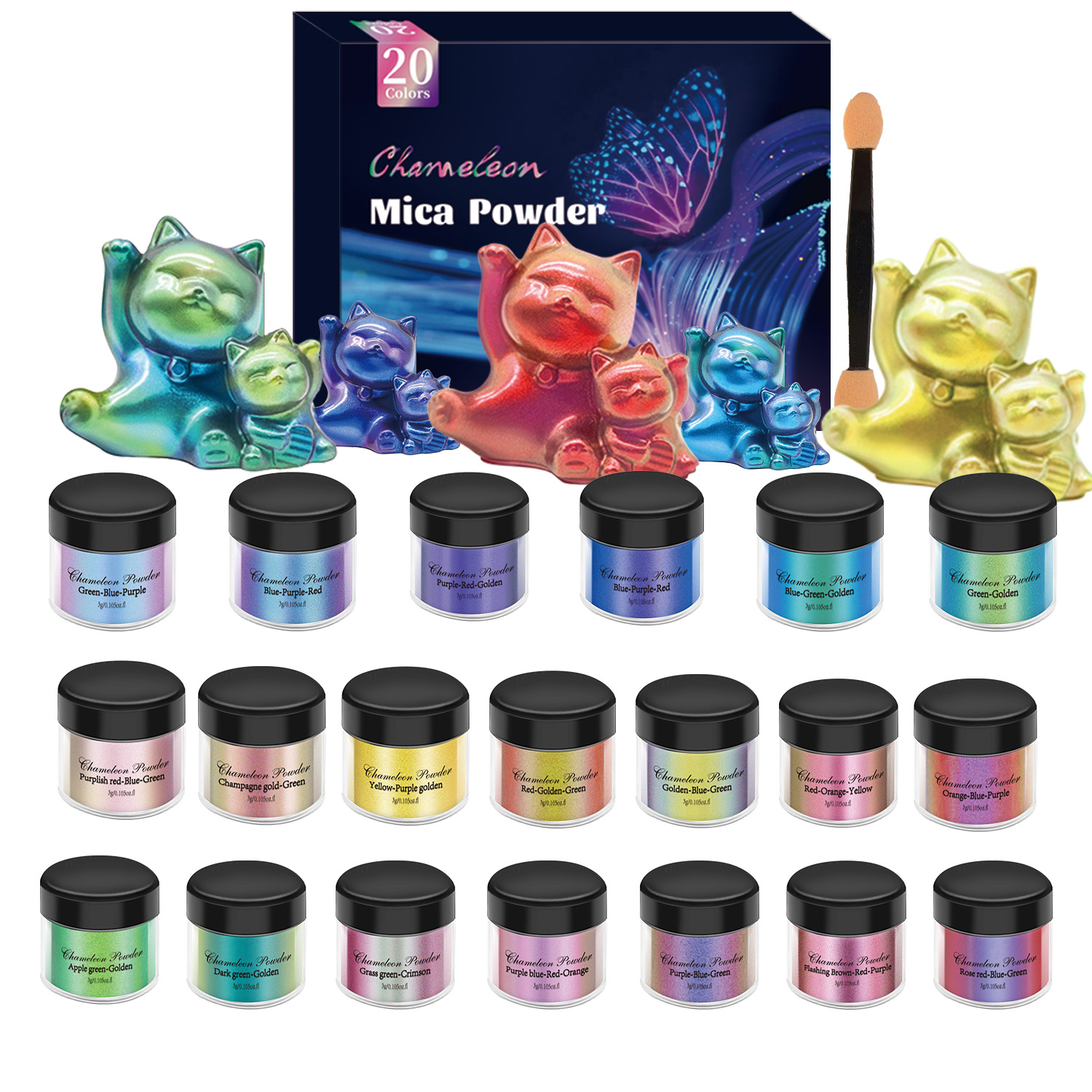 10/20pcs Mirror Chameleons Pig – Resin Glitter Pack recenzja i cena