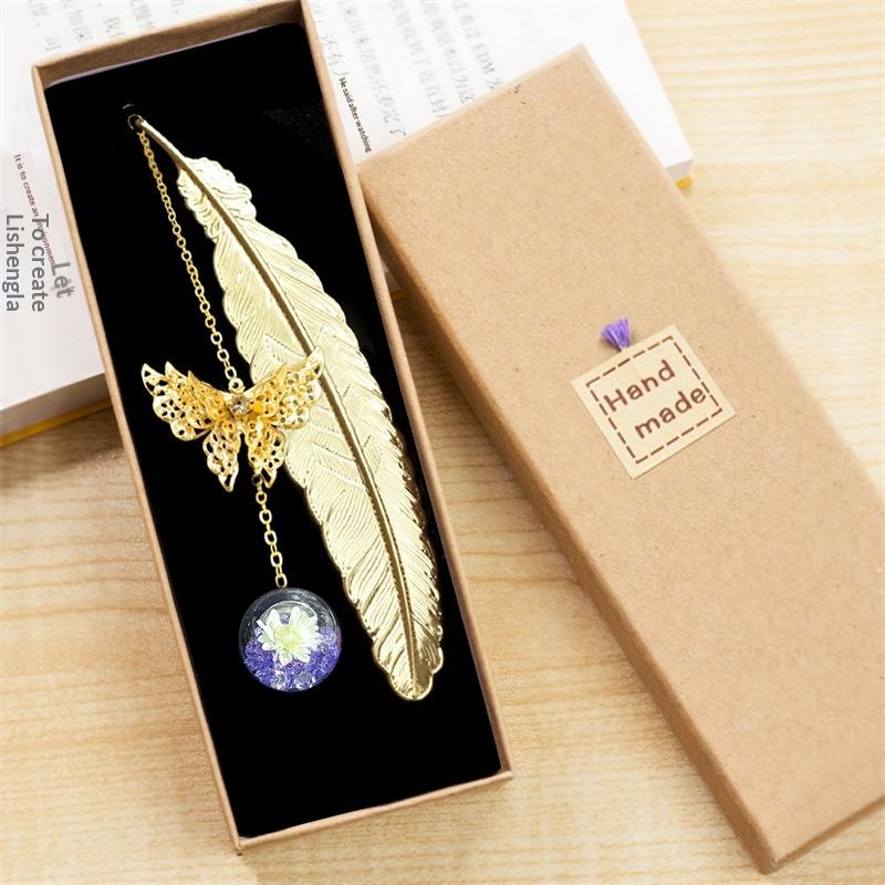 1PC Metal Bookmark Creative Im – Dried Flower Bulk recenzja i cena