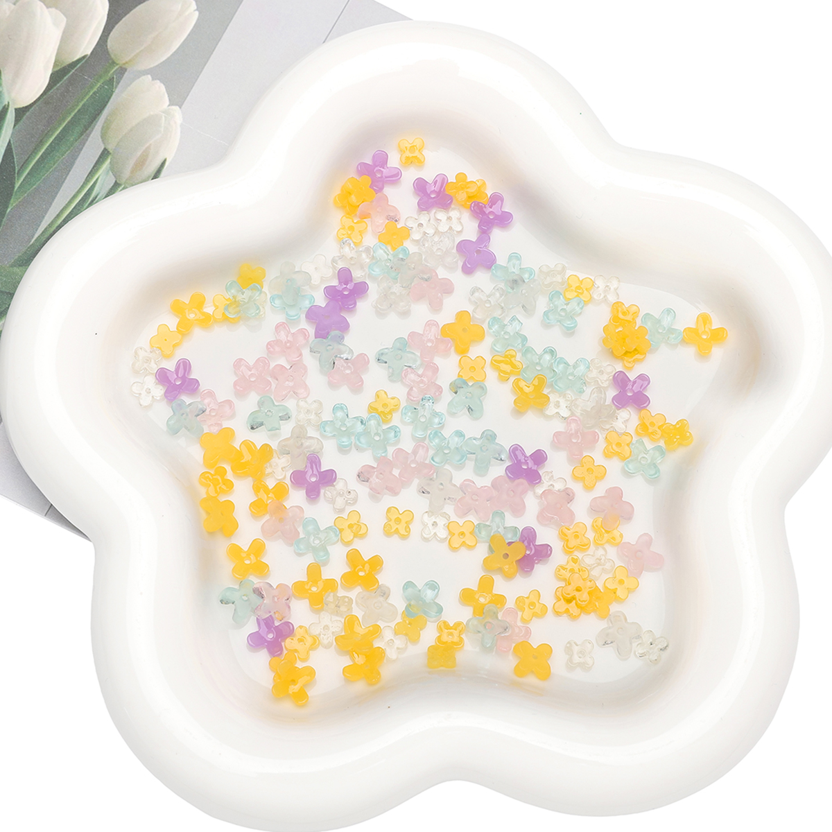 20pcs 5 7mm Resin 4 Petals Flo – Flower Preservation Resin recenzja i cena