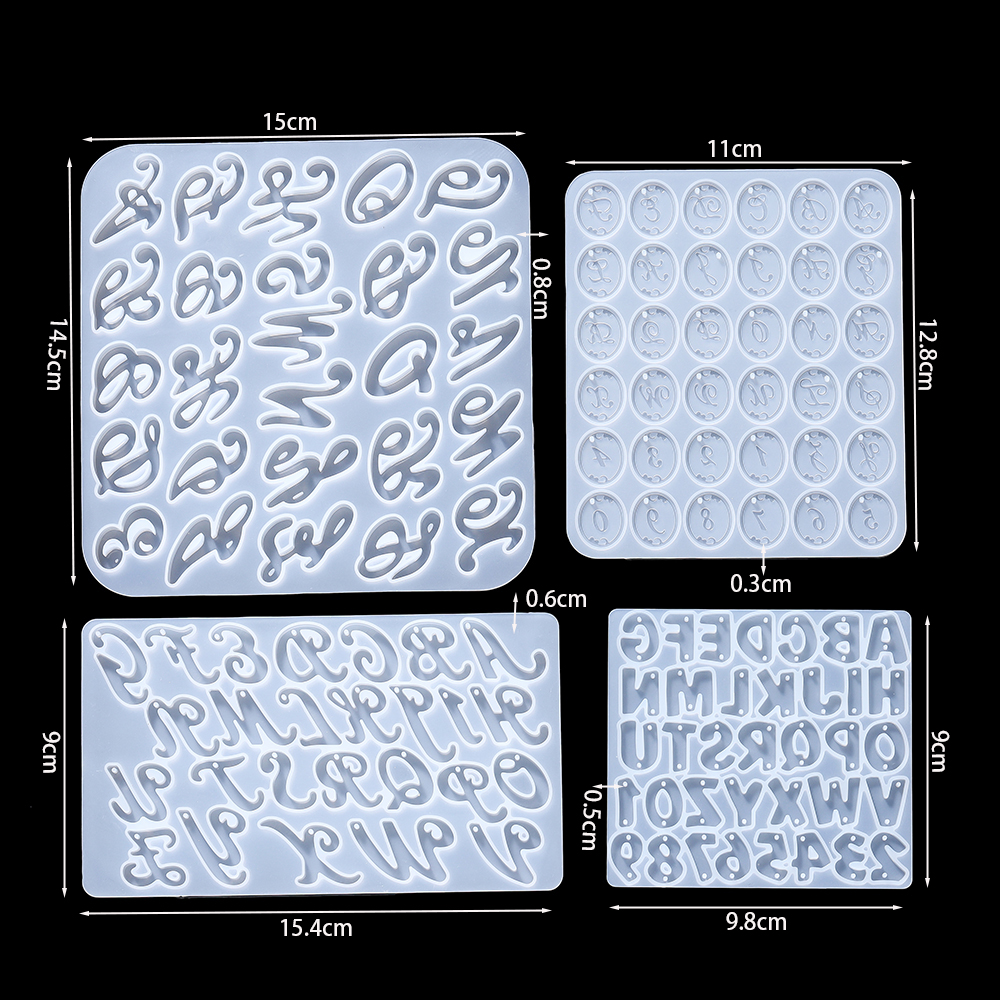 Alphabet Epoxy Resin Silicone  – Gold Foil Flakes recenzja i cena