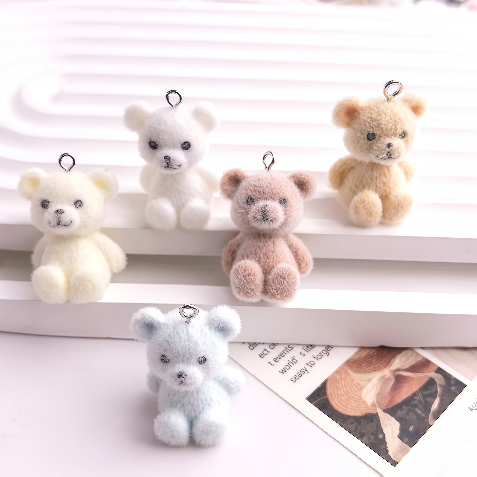 5pcs 3D Flocked Bear Resin Cha – Resin Craft Projects recenzja i cena