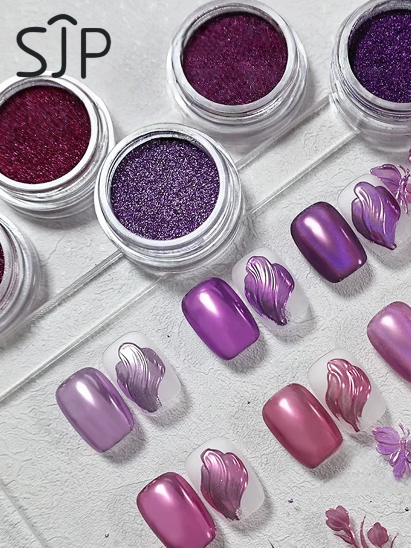 6-piece Electric Purple Series – Resin Glitter Pack recenzja i cena