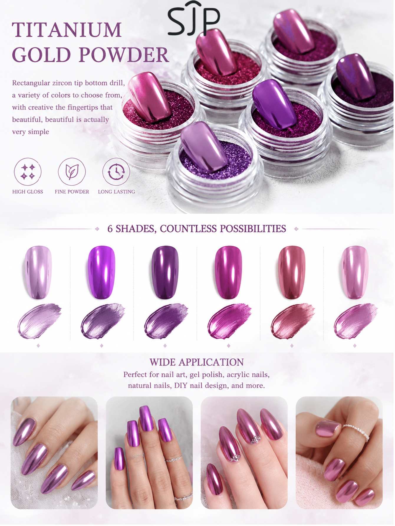 6-piece Electric Purple Series – Resin Glitter Pack recenzja i cena