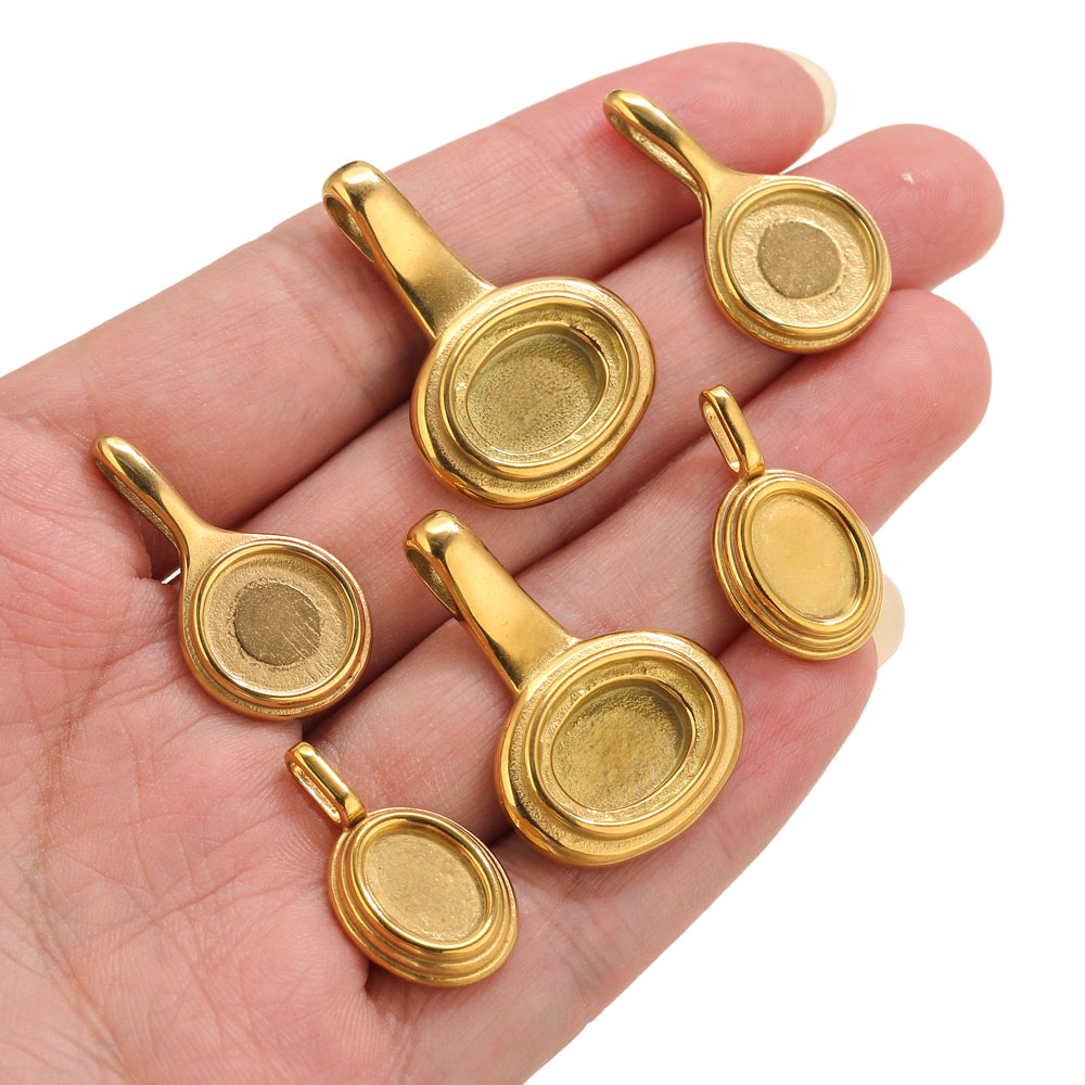 5pcs Stainless Steel Round Ova – Resin Craft Supplies recenzja i cena