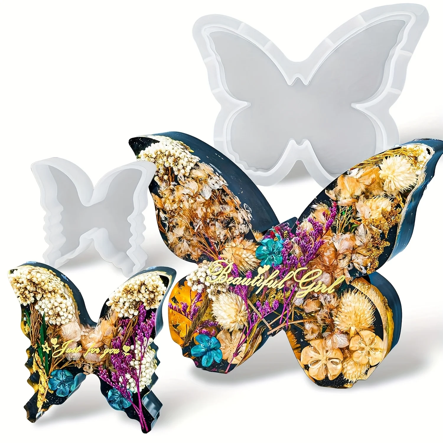 Two sizes of butterfly resin m – Flower Preservation Resin recenzja i cena