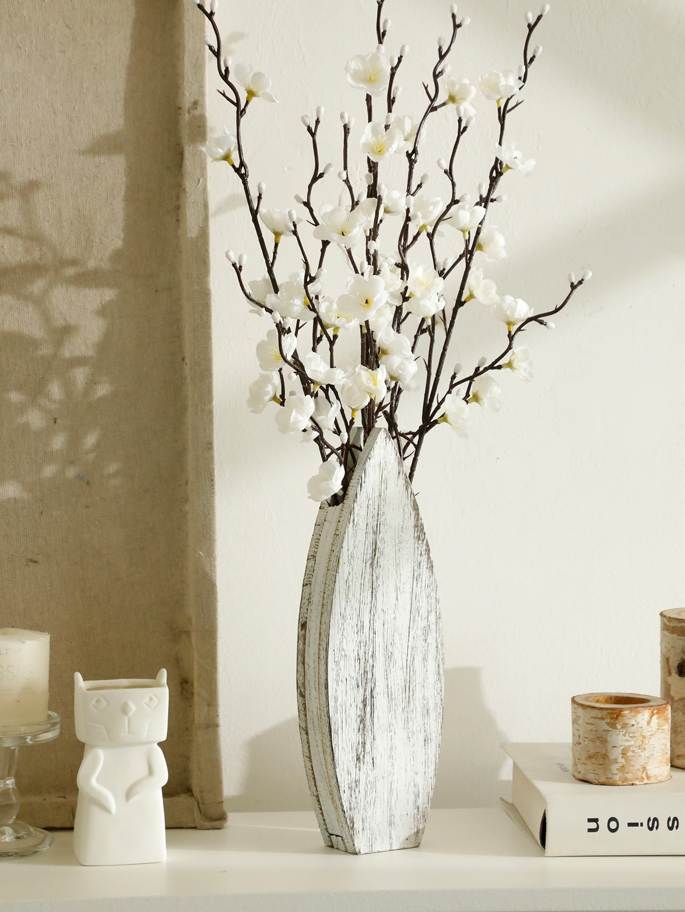Nautical Wooden Vase Whale Tai – Dried Flower Bulk recenzja i cena