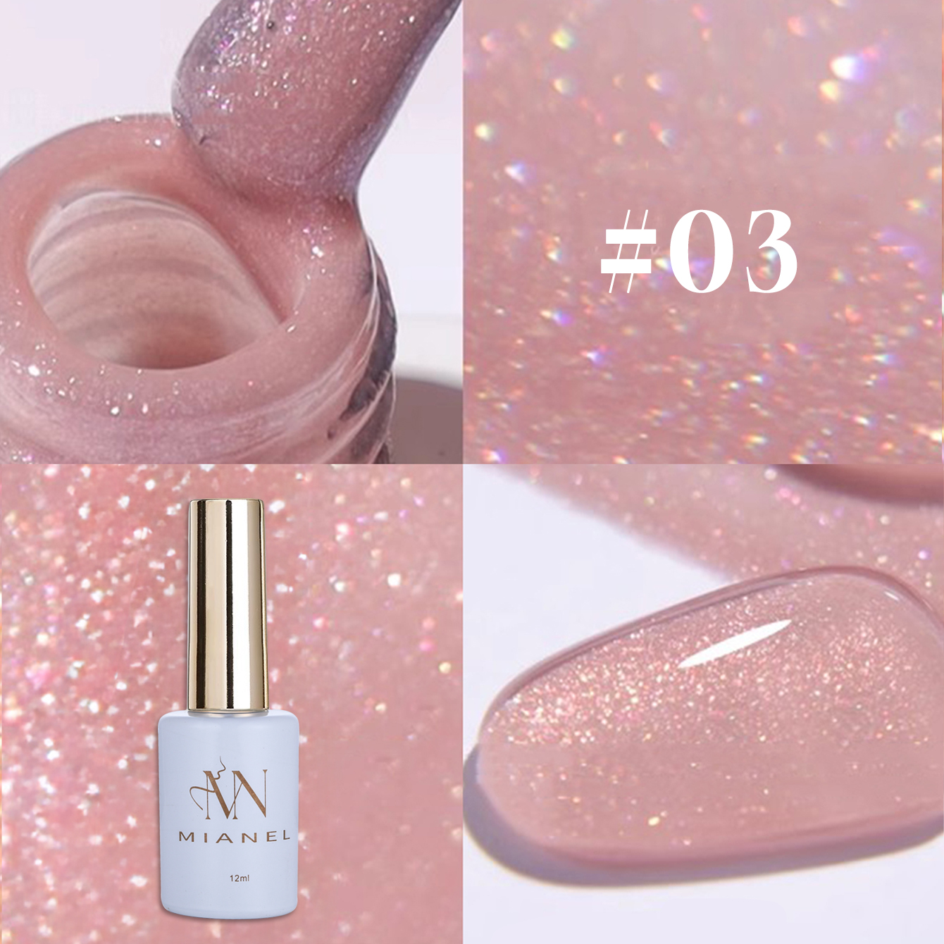 MIANEL 12ML 1PCS Fugitive Whit – Resin Glitter Pack recenzja i cena