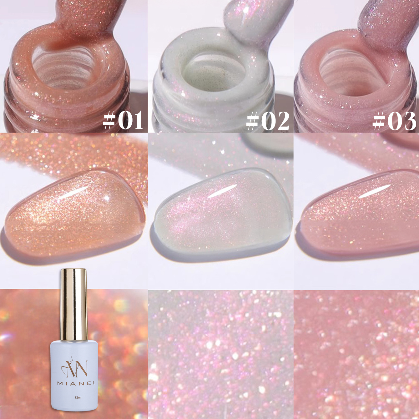 MIANEL 12ML 1PCS Fugitive Whit – Resin Glitter Pack recenzja i cena