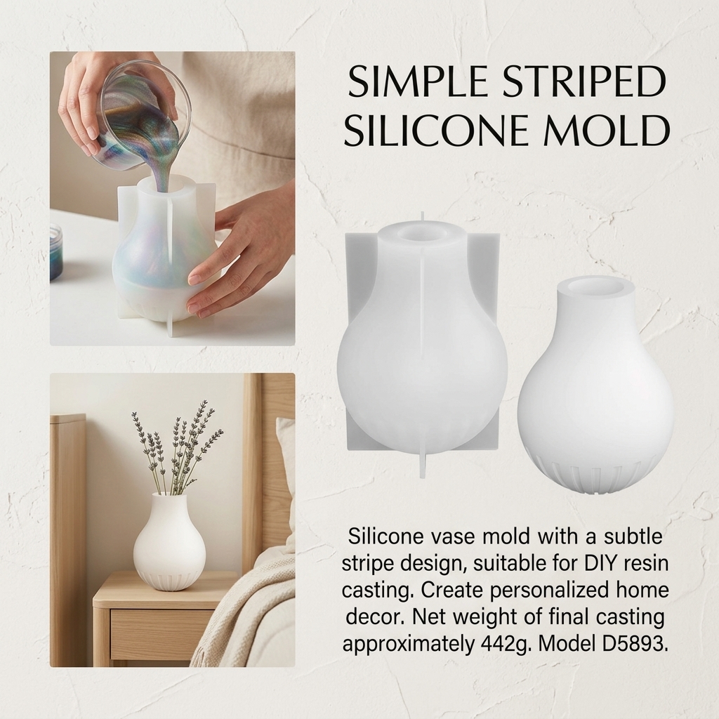 Silicone Vase Mold with Stripe – Resin Craft Supplies recenzja i cena