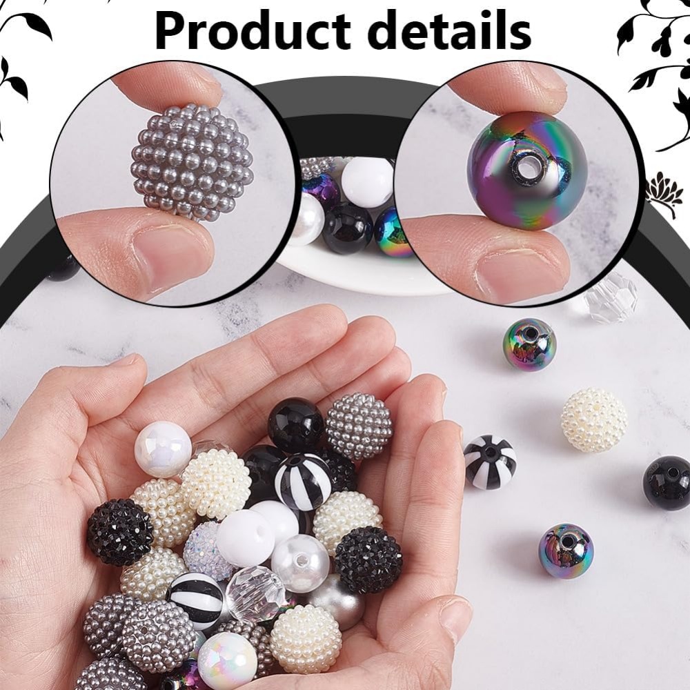 106pcs Chunky Beads 12 Styles  – Resin Crafts recenzja i cena