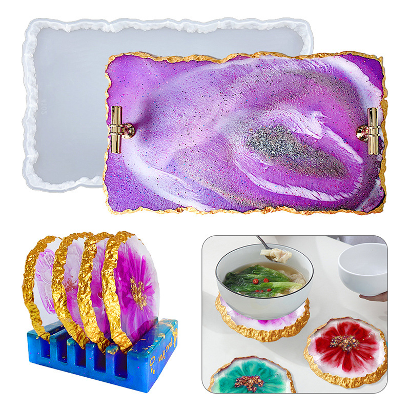 DM413 Drusy Coaster Resin Mold – Geode Mold Silicone recenzja i cena