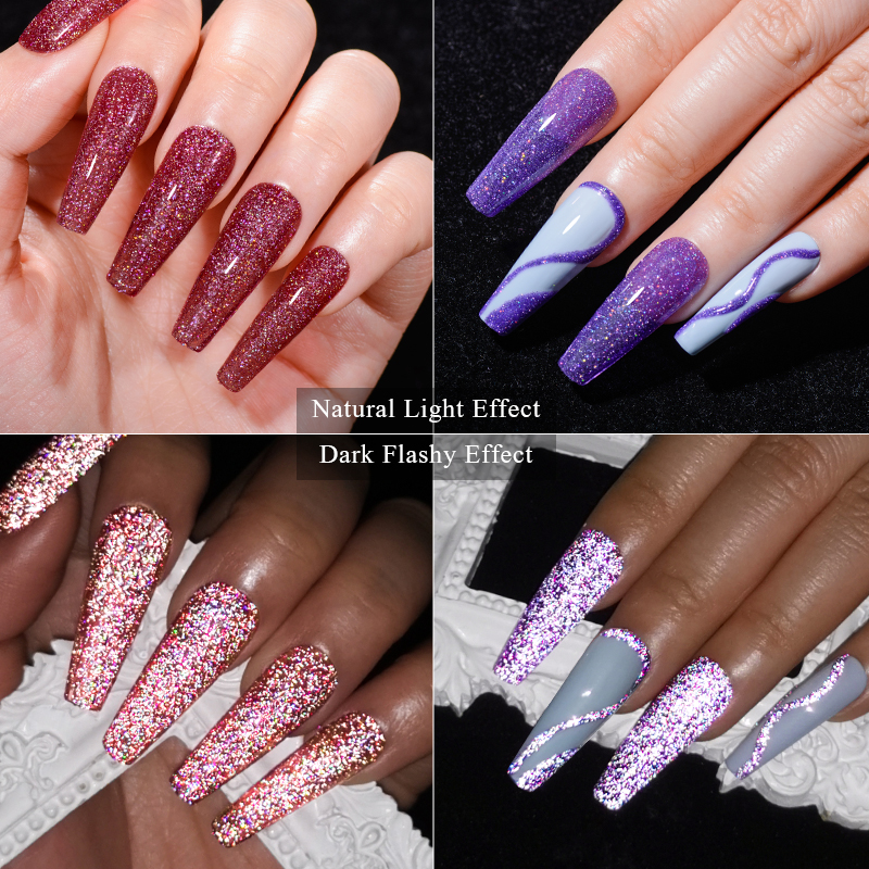 6Pcs Glitter Nail Gel Polish S – Resin Glitter Pack recenzja i cena