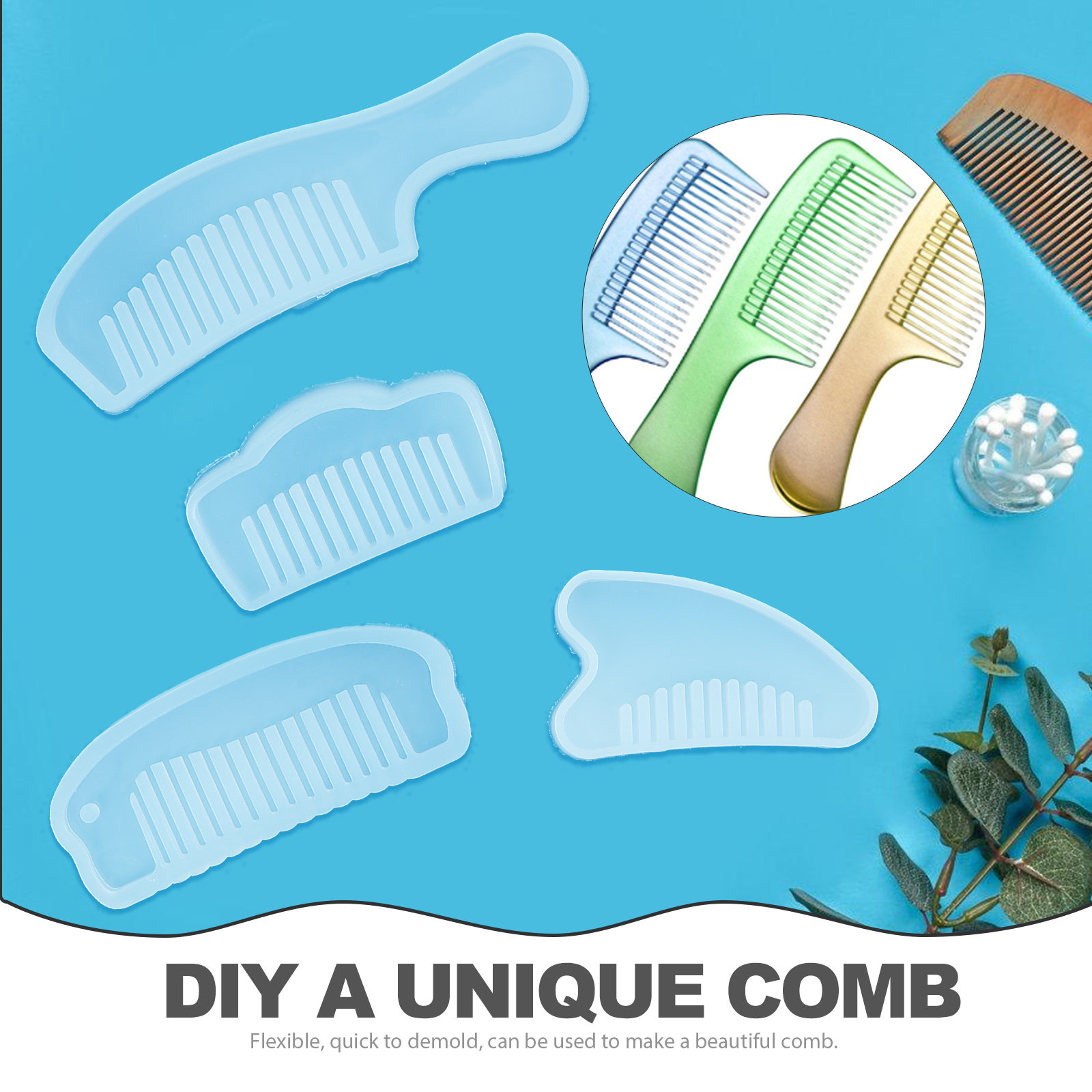 8Pcs Resin Comb Silicone Mold  – Resin Craft Supplies recenzja i cena