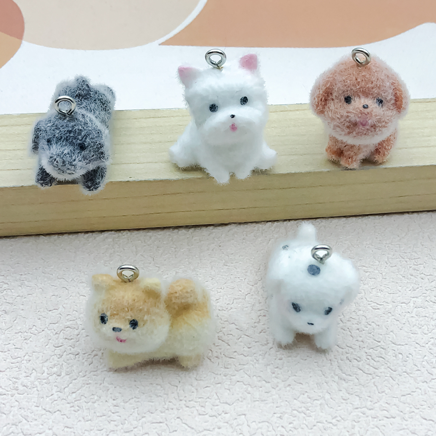 5pcs&1pc Flocked Resin Animal  – Resin Craft Material recenzja i cena