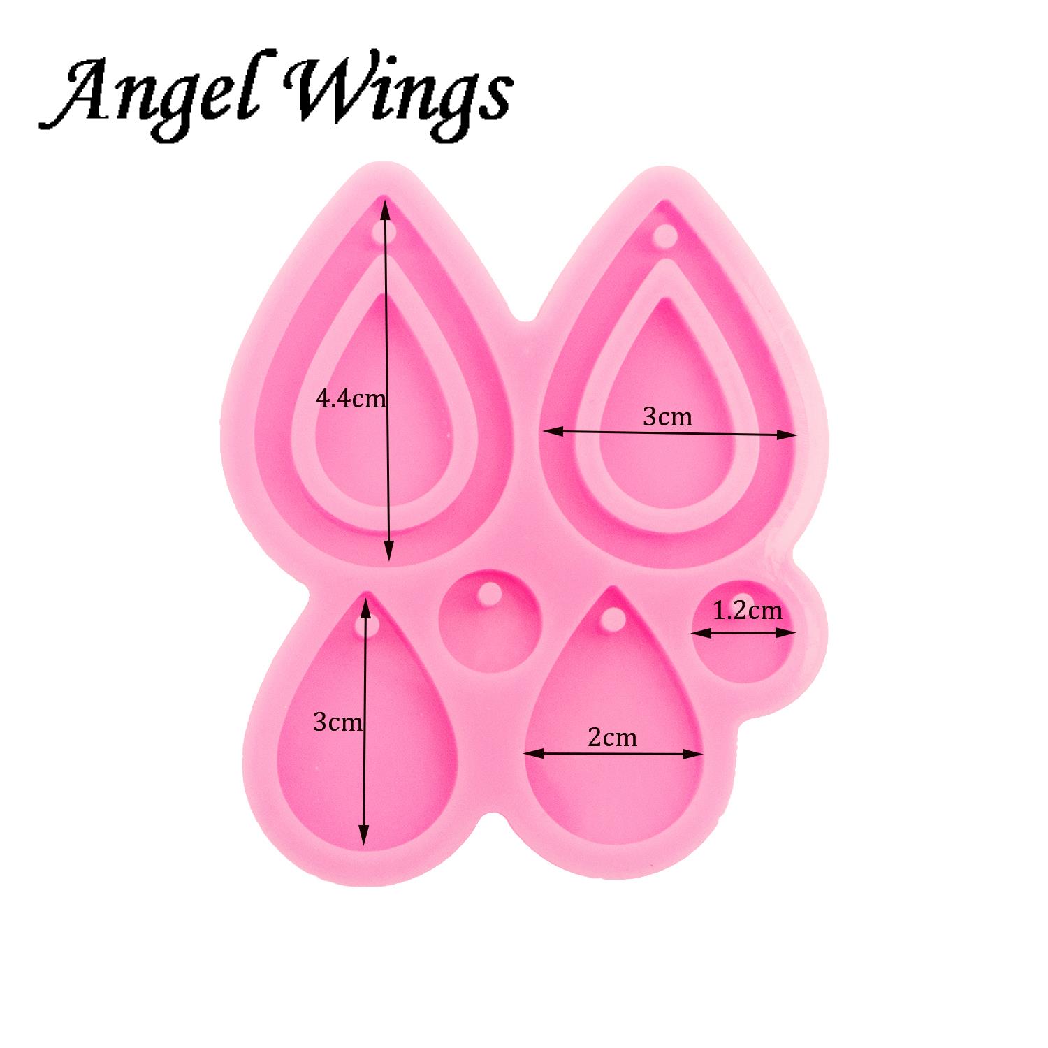 Shiny Tear Drop Hoop Earrings  – Geode Mold Silicone recenzja i cena