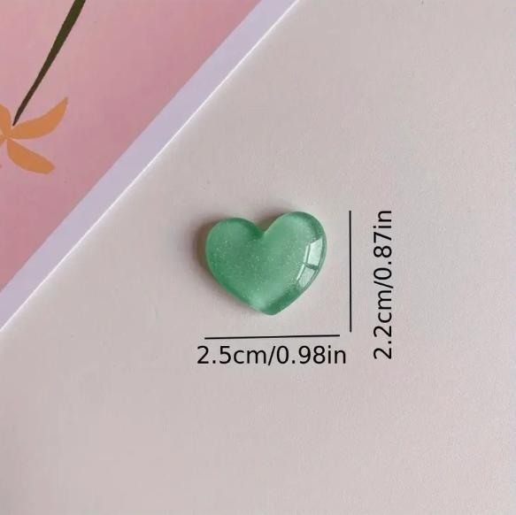 6pcs Colorful Heart Shaped Fri – Resin Glitter Pack recenzja i cena