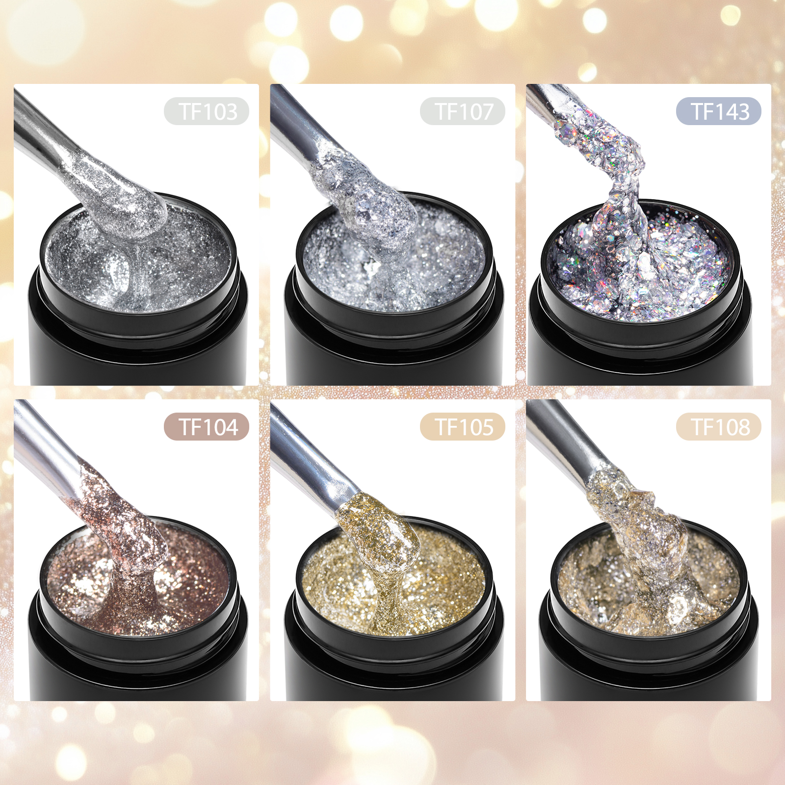 7PCS/SET Glitter Nail Polish,S – Resin Glitter Pack recenzja i cena