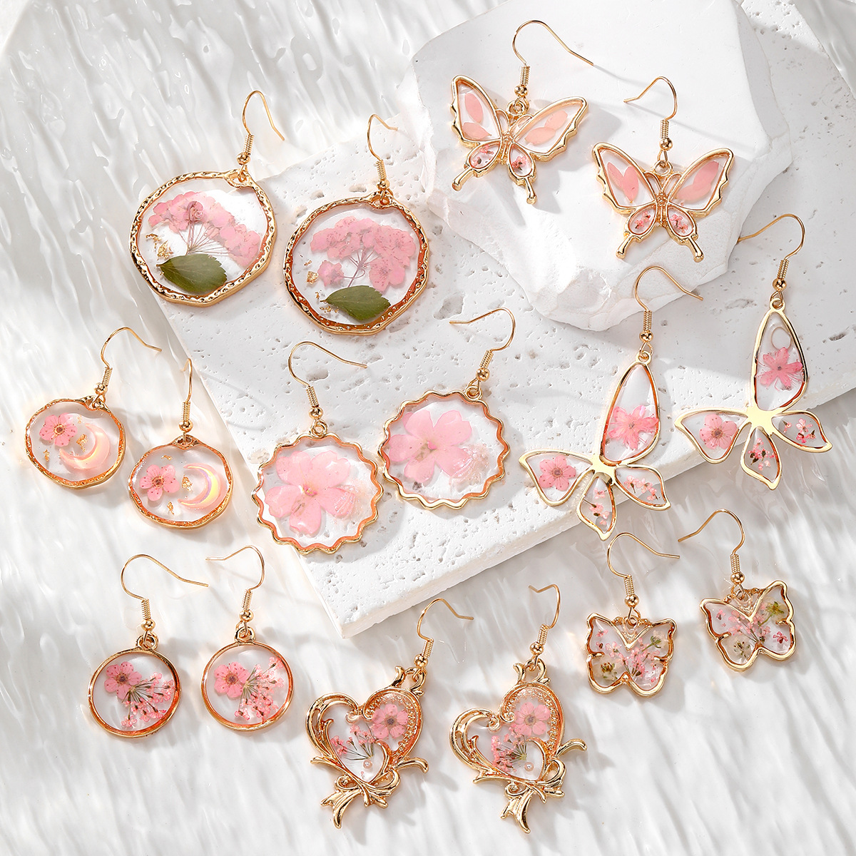 New Dried Flower Dangle Earrin – Dried Flower Bulk recenzja i cena
