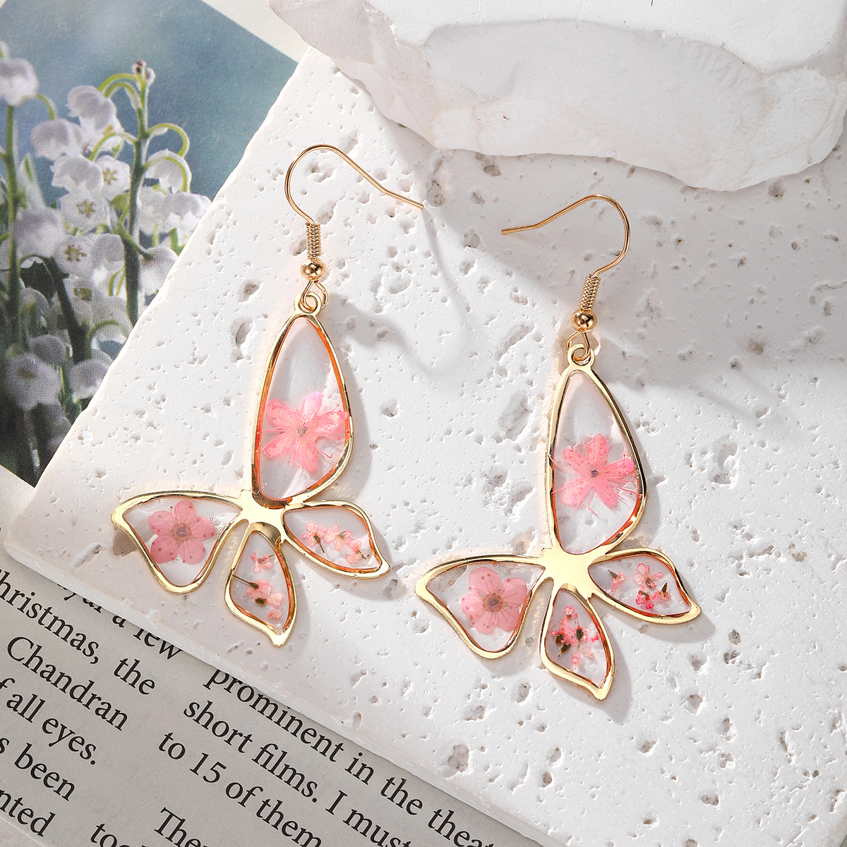 New Dried Flower Dangle Earrin – Dried Flower Bulk recenzja i cena