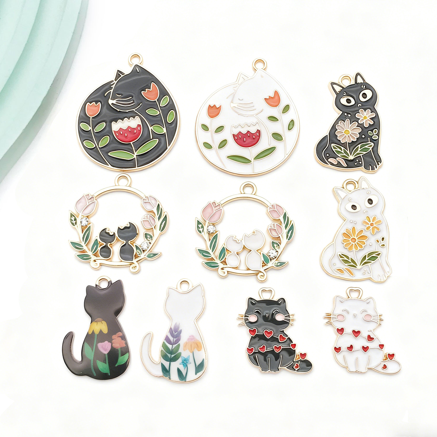 5/10pcs Resin Popular Cat Char – Resin Craft Material recenzja i cena