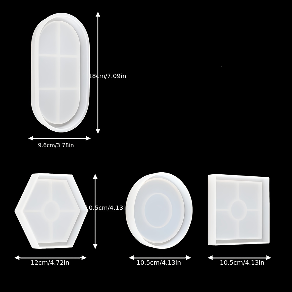 4pcs/Set Storage Tray Coaster  – Serving Tray Mold recenzja i cena