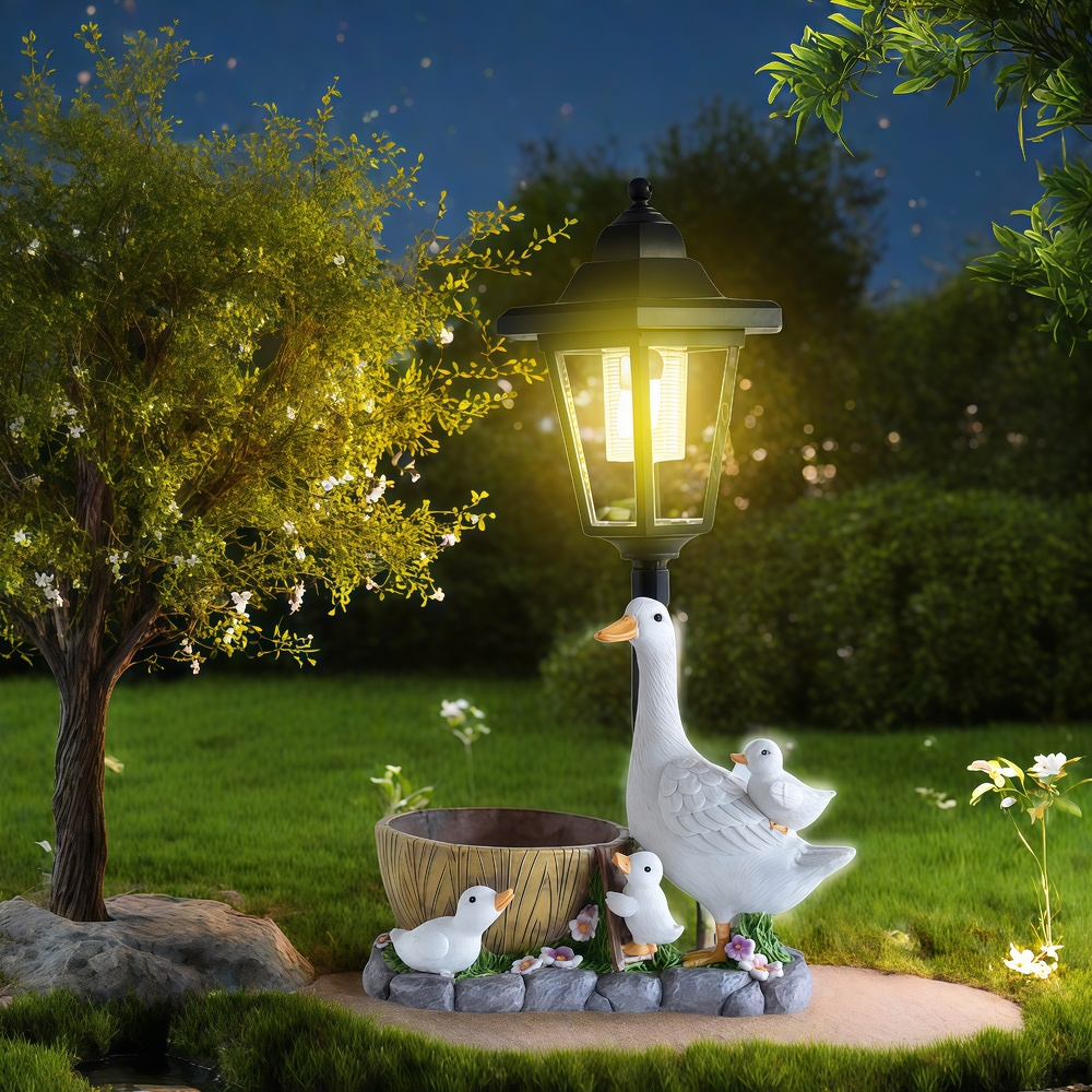 Solar Duck Night Light Garden  – Resin Craft Material recenzja i cena