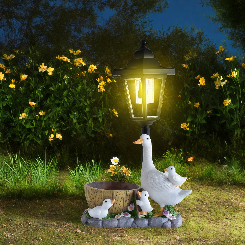 Solar Duck Night Light Garden  – Resin Craft Material recenzja i cena