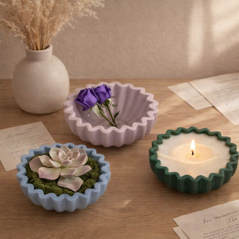 1 Epoxy plaster origami wave e – Coaster Mold Round recenzja i cena