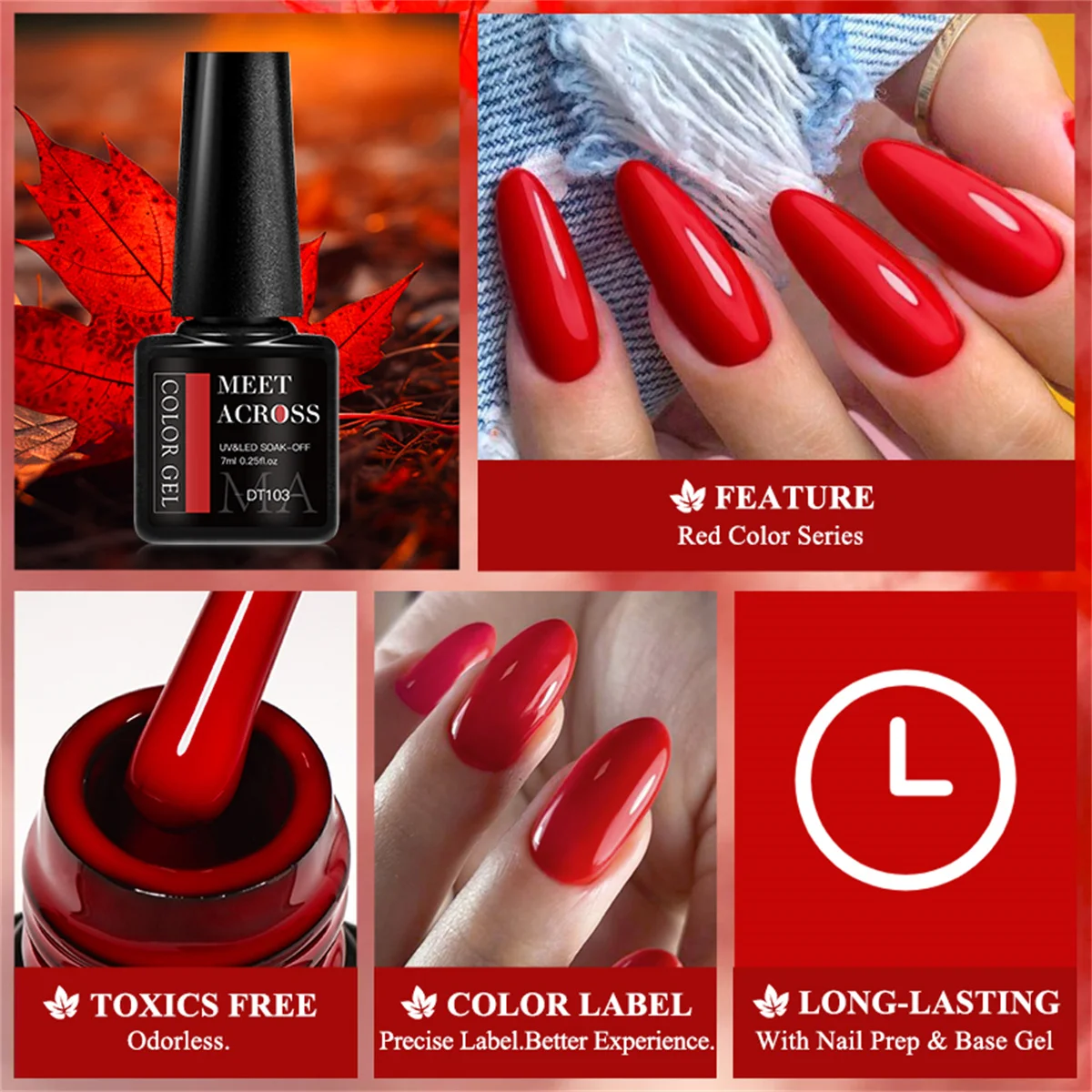 8pcs Gel Nail Polish Set HEMA  – Resin Glitter Pack recenzja i cena