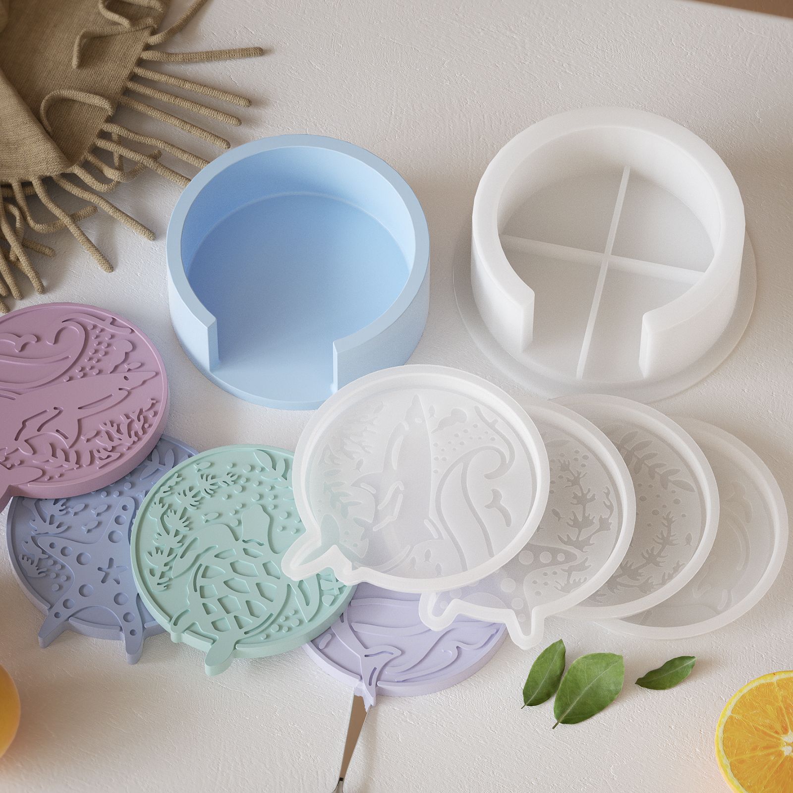 Plaster Coaster Storage Base M – Resin Ocean Wave Mold recenzja i cena