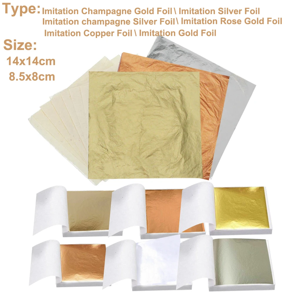 100pcs Imitation Golds Silver  – Gold Foil Flakes recenzja i cena