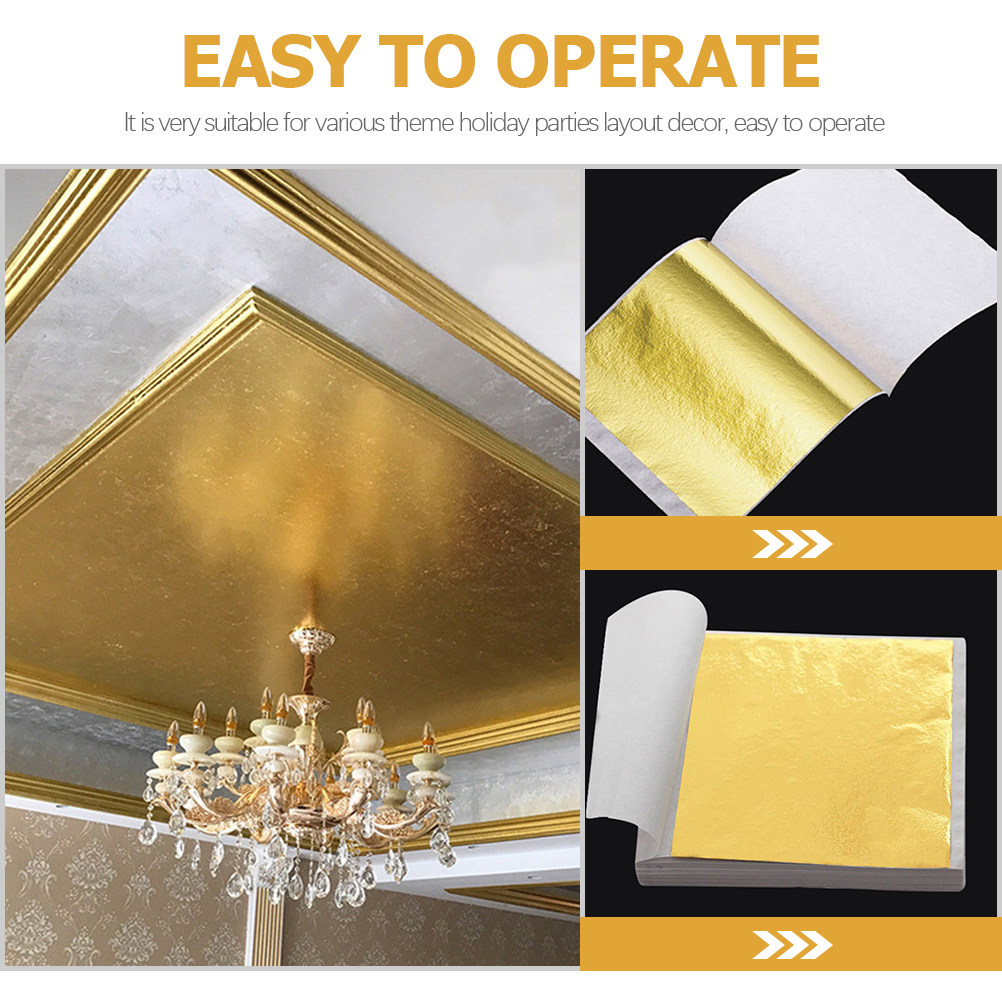 300 Sheets Gold Leaf Sheets Im – Gold Foil Flakes recenzja i cena