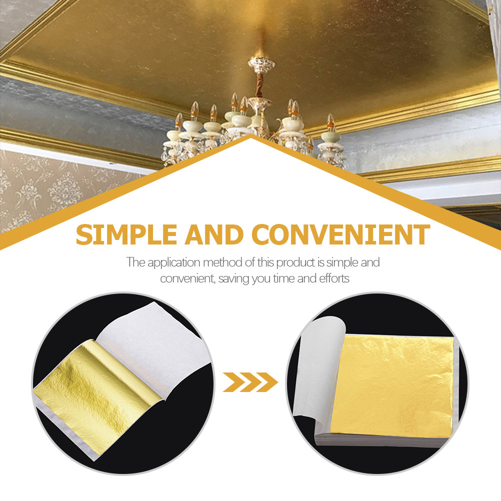 300 Sheets Gold Leaf Sheets Im – Gold Foil Flakes recenzja i cena