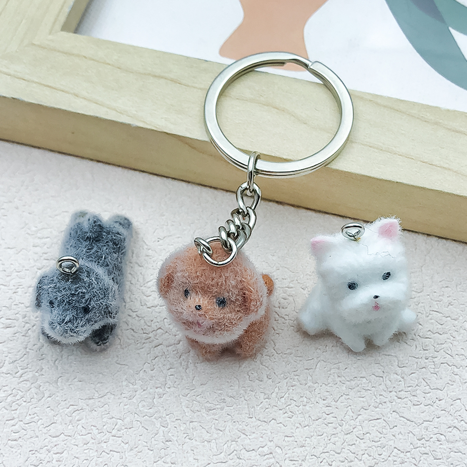 5pcs&1pc Flocked Resin Animal  – Resin Craft Material recenzja i cena