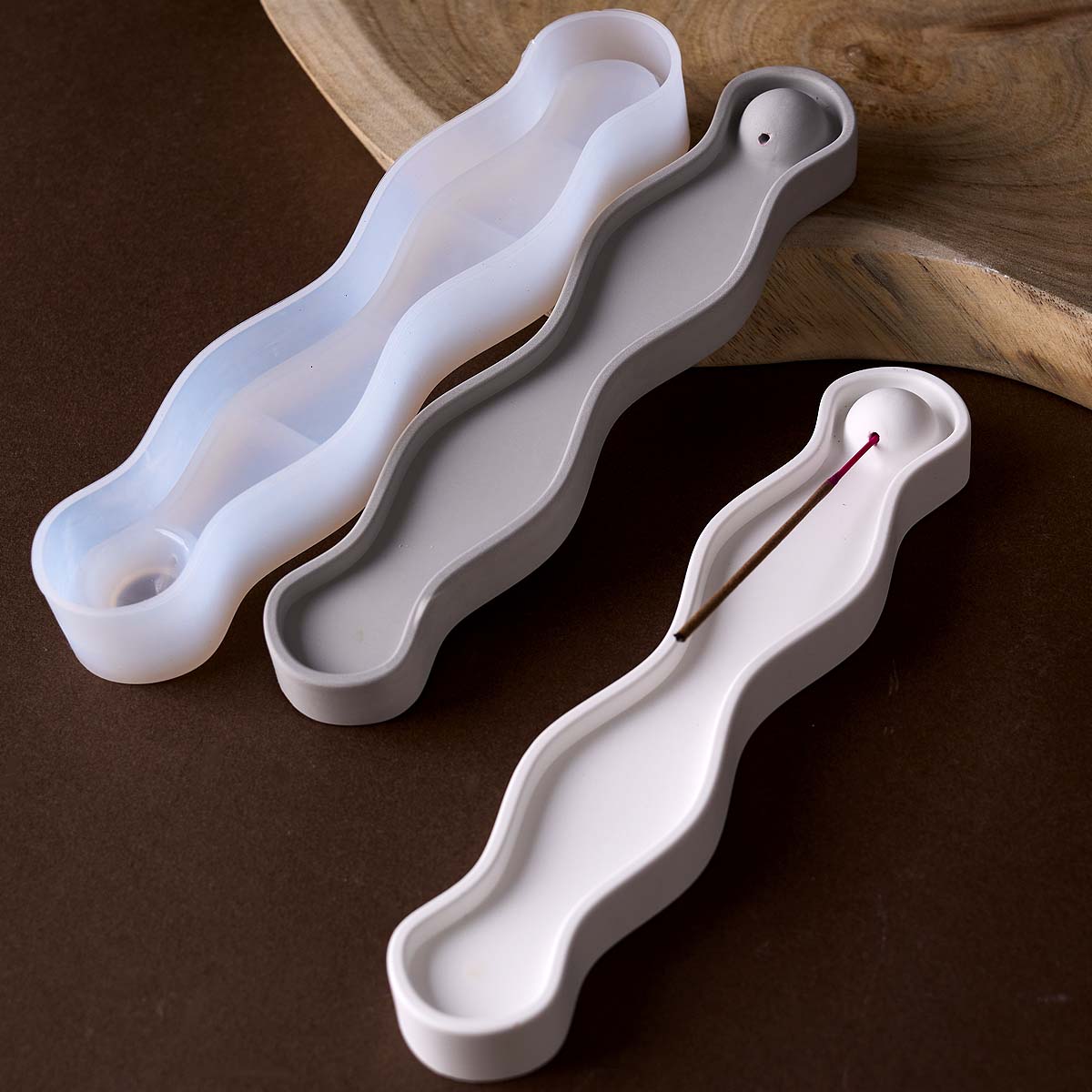 Wave Long Incense Insert Tray  – Serving Tray Mold recenzja i cena
