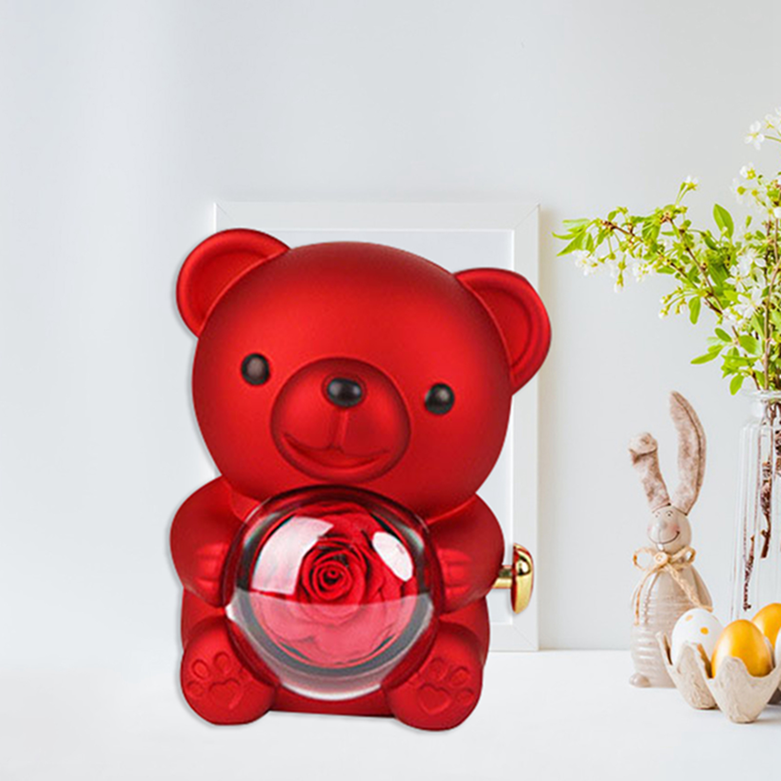 Preserved Rose Hug Bear with P – Flower Preservation Resin recenzja i cena