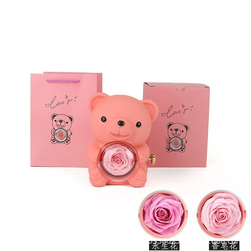 Preserved Rose Hug Bear with P – Flower Preservation Resin recenzja i cena