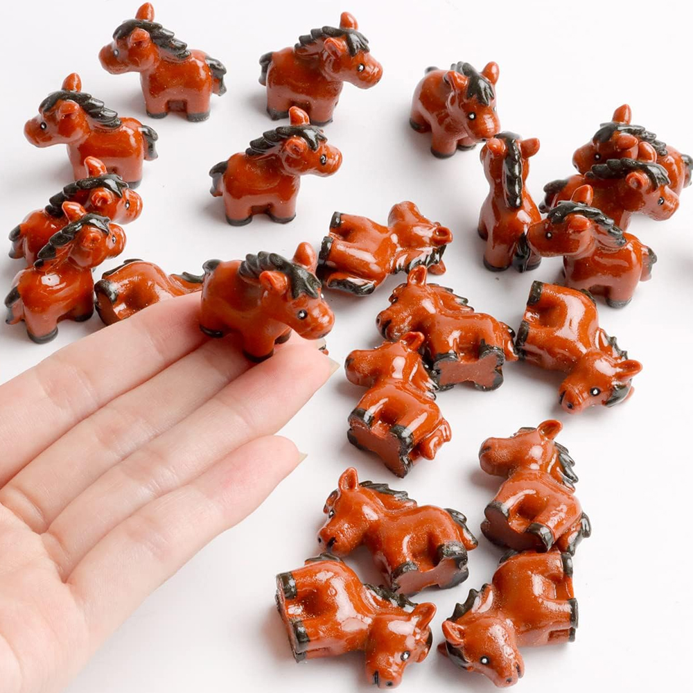3/6pcs Mini Resin Horse Miniat – Terrarium Moss Art recenzja i cena